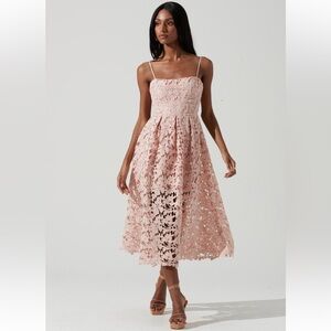 Anthropologie ASTR the Label Joyce Midi Dress in Blush Pink